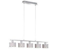 WOFI CIARA Marken-Pendelleuchte Chrom 5-flammig (Hängelampe, Hängeleuchten)