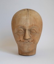 alter Perückenkopf Holz Art
