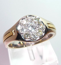 Ring 750 Weißgold Gelbgold