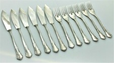 Fischbesteck 800 Silber ohne Monogram 12 Teil. sehr guter Zustand 585 gr 85/3