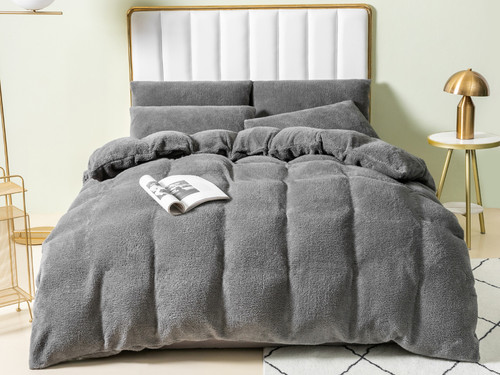 Teddy fleece bettbezug set - teddy,