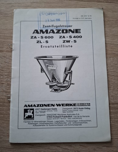 Amazone streuer s600 - streuer, za-s600