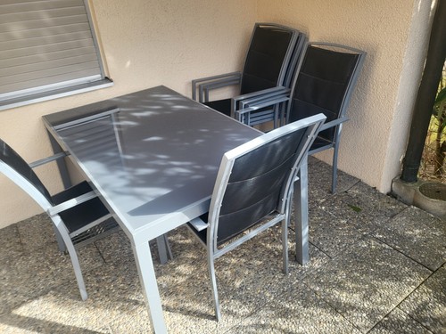 Gartentisch mit glasplatte 6 - glasplatte,
