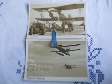 2x Wasserflugzeug  AK  echtes Foto Stempel Weissenfels 1942 Autoschlepper