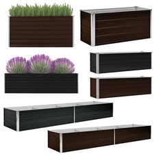 vidaXL Hochbeet Pflanzkübel Verzinkter Stahl Pflanzkasten Gemüsebeet Metall Neu