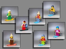 LEGO® Figuren - ⛷️ Skifahrer Snowboarder Winter Wintersport (S/S 1-7)