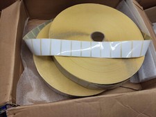 2x JUMBO ROLLEN 45 x 25mm Flexible PE transfer 30000 klebe Etiketten GLANZ