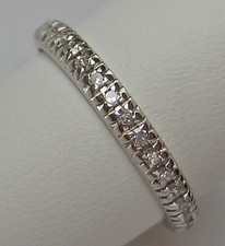 Halb Memory Eternity Brillant Ring 14kt 585 Gold mit Diamant Brillanten ♦️7951♦️