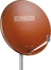 Schwaiger SAT Spiegel Aluminium 80cm Satellitenschüssel HD tauglich ziegelrot
