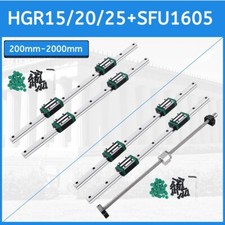 HGR15/20/25 Linearführung Linearschiene HGH20CA+SFU1605 Kugelumlaufspindel Set