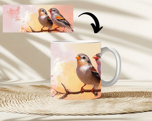 Kaffeetasse zebrafinken vogel - kaffeetasse,