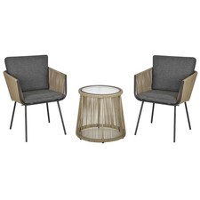 3-tlg. Rattan