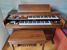 Yamaha Electone B-405 elektronische Orgel Heimorgel Sitzbank braun Abdeckhaube