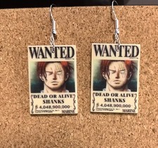 Handgemachte Shanks Fahndungsplakat Ohrringe Ohrhänger Paar Modeschmuck