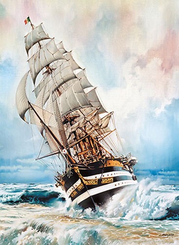 Puzzle segelschiff - puzzle, t.)