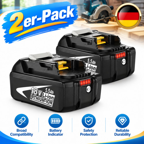 18v 5500mah ersatzakku - 5500mah,