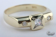 Kristall Ring 14k 585 Gelb