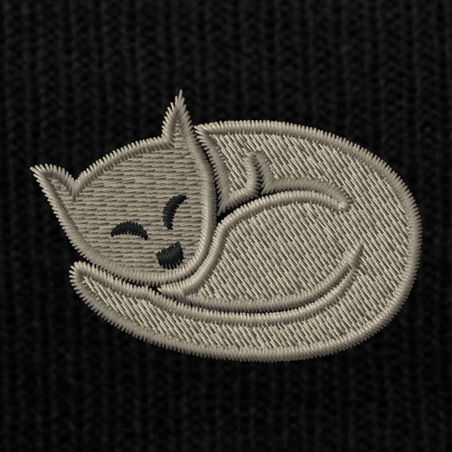 Schlafende katze bestickt - schlafende,