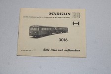 Märklin Betriebsanleitung 3016 Schienenbus 1269ju Spur H0