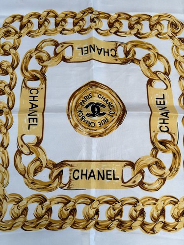 Vintage chanel seidentuch gold - chanel,
