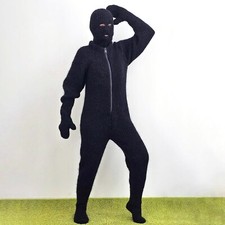 Black catsuit thick fuzzy