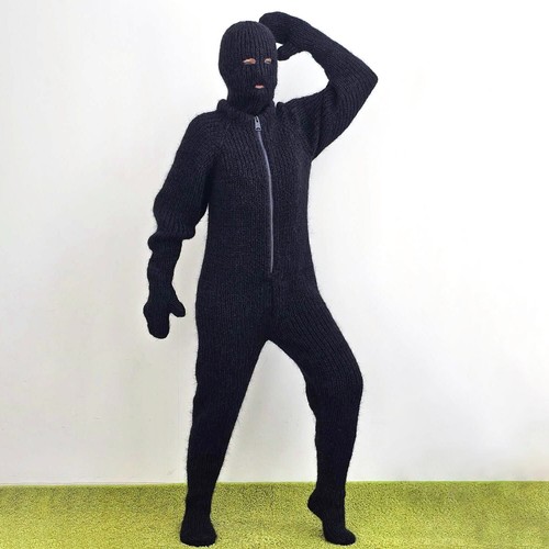 Black catsuit thick fuzzy