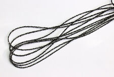 Echt Natur Schwarz Roh Diamant Kette Edelsteinkette Top Qualität Collier 45 cm 