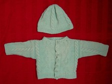 2-teiliges Strickset / Ausfahrgarnitur  -  für  45 - 50cm Reborn- Babypuppe