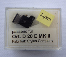 Diamant Nadel für Ortofon D 20 E MK II / D 15 Super - VMS 20 - NOS - OVP