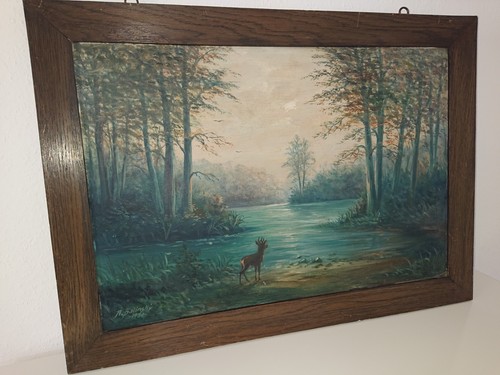 ölgemälde waldlandschaft mit - Ölgemälde,
