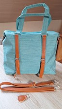 Handtasche/Shopper/Umhängetasche  Fb. türkisgrün mit Umhängeriemen