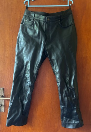 Motorradhose leder schwarz - motorradhose,
