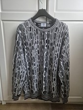 Carlo Colucci L - XL Wie Neu 100% Baumwolle Strick Pullover Coogi Style