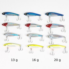 4er Set VIBRATIONS JIG SPINNER Zikade VIB Zander Hecht Köder Blatt Blade Blinker