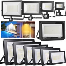 10W-500W LED Strahler Außen Fluter ohne/mit Bewegungsmelder Scheinwerfer IP65