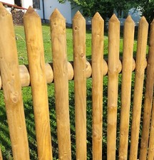 Zaunlatten Holz Fichte imprägniert halbrund 60–150 cm Latten Zaunbrett 10 Stk