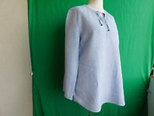 "PUBLIC"Damen  Bluse-Tunika gr.42.Hellblau.Langarm.100%Leinen.