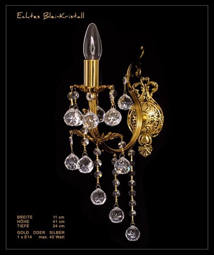 Jugendstil kristall wandlampe - jugendstil,