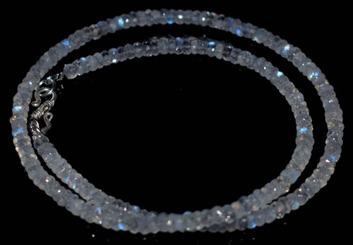 Blauer regenbogen mondstein - blauer,