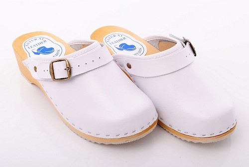Weiße clogs geniune leder - weiße,