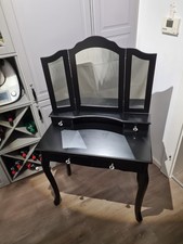 Schminktisch & Hocker Set mit Spiegel Frisiertisch Kosmetiktisch Schmucktisch