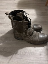 Cowboy Boots Leder Graubraun