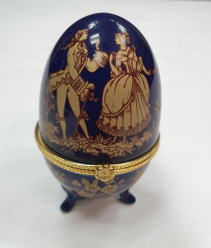 Porzellan schmuckdose blau - porzellan,