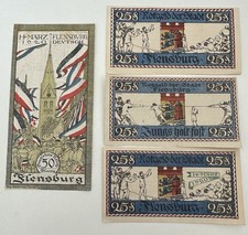 4 Notgeld Scheine Flensburg