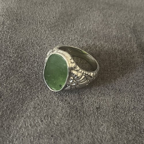 Silberring jade stein 835 - jade,