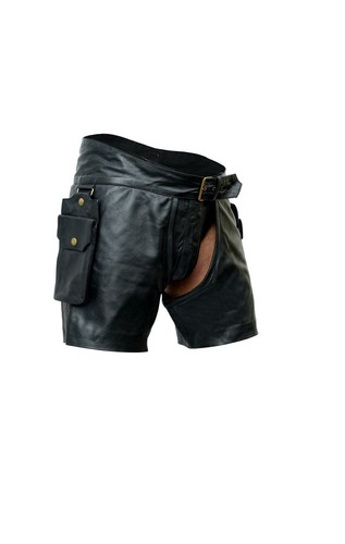 Herren echt leder - echt, shorts