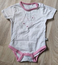 Baby-Kleidung – Body – Größe 62/68 – Weiß – Herz – Liegelind