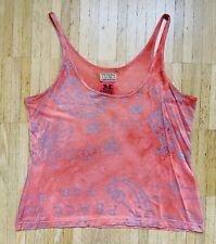 Orig. PEOPLE OF THE LABYRINTHS PotL Trägershirt Top orange Unikat Seide Gr.S