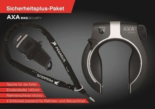 Axa Rahmenschloss Set Victory inkl. Einsteckkette Tasche Fahrrad 2 Schlüssel 
