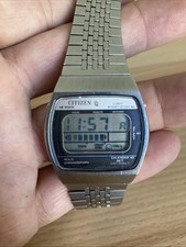 80's Vintage Citizen Japan 4-097921  GN-4-S Digital Watch LCD Uhr Japan Top